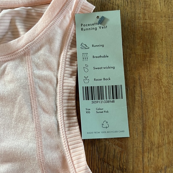 NWT Sweaty Betty XXS Pacesetter Running Vest Sunset Pink - Picture 5 of 12